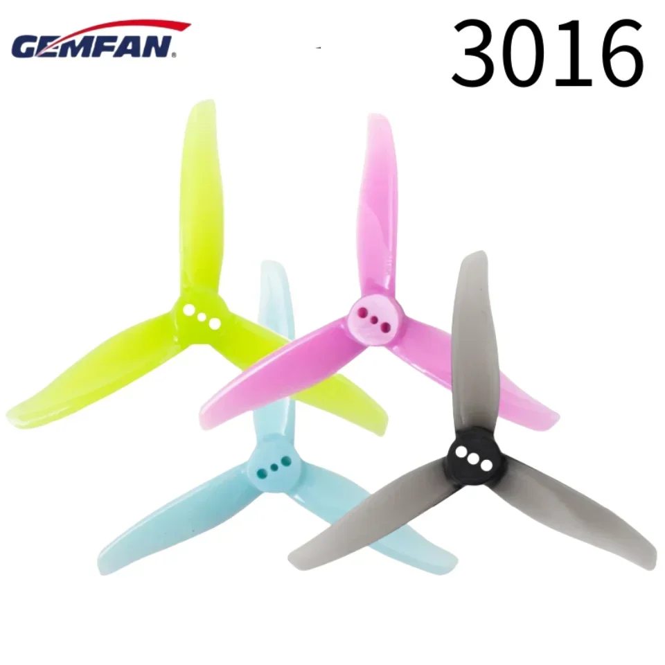 NEU 8 STÜCK/4 Paar Gemfan Hurricane 3016 3-Zoll Toothpick 3X1.6X3 3-Blatt-Propeller 1,5mm Loch für RC FPV Racing Drohne 1303 5000KV Motor