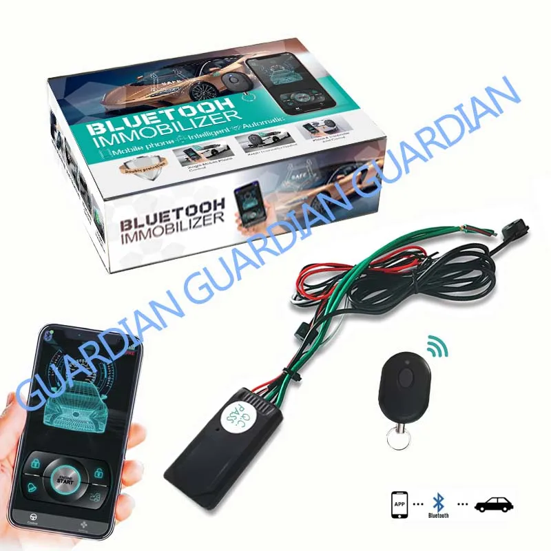 BG26 Bluetooth Control Portable Immobilizer Wireless Engine Automatic Lock Car Alarm System Universal Anti-Hijacking Smart Key