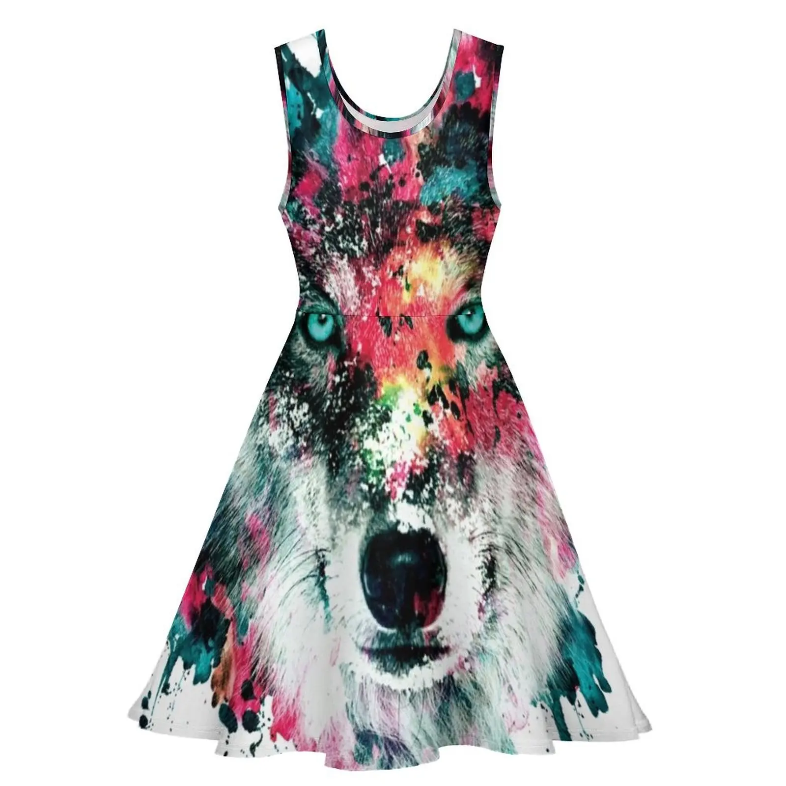 Wolf II vestido sin mangas para mujer, traje de fiesta de lujo, Verano