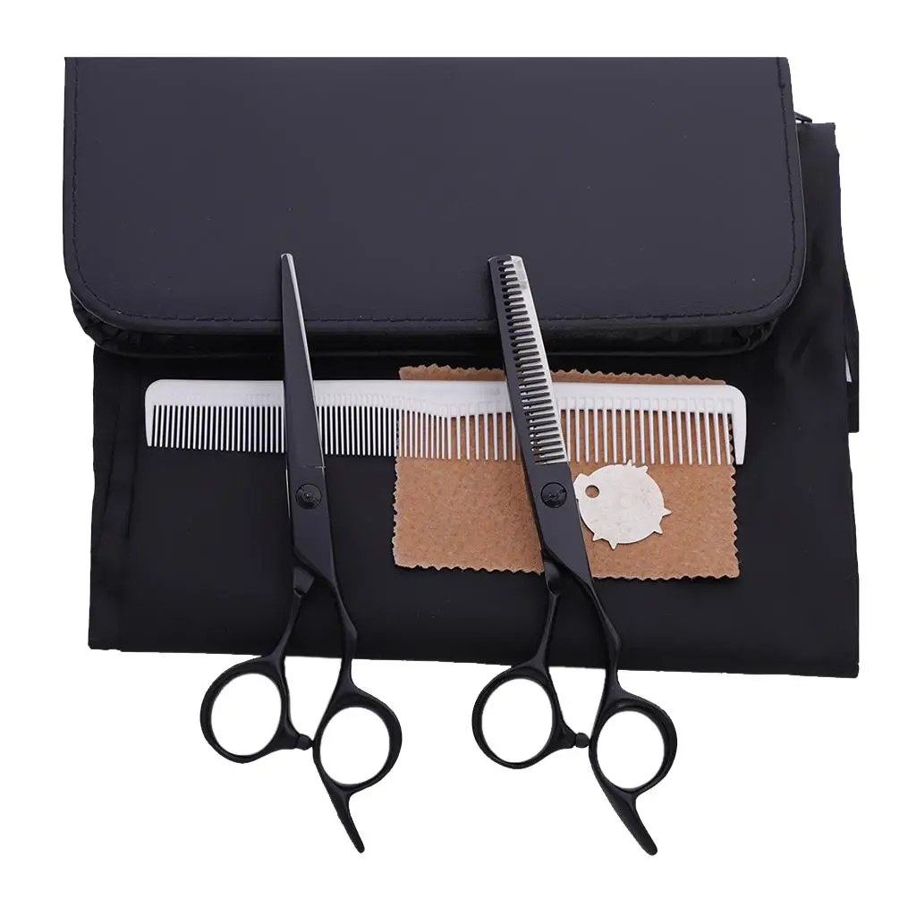 

6" Stainless Steel Barber Cutting Thinning Texturizing 5 Pieces Set