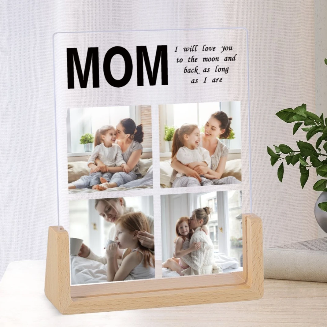 Custom Mother's Day Photo Frame Creative Acrylic Collage Picture Frame Keepsake Decoration Personalized Gift for Mom Grandmother