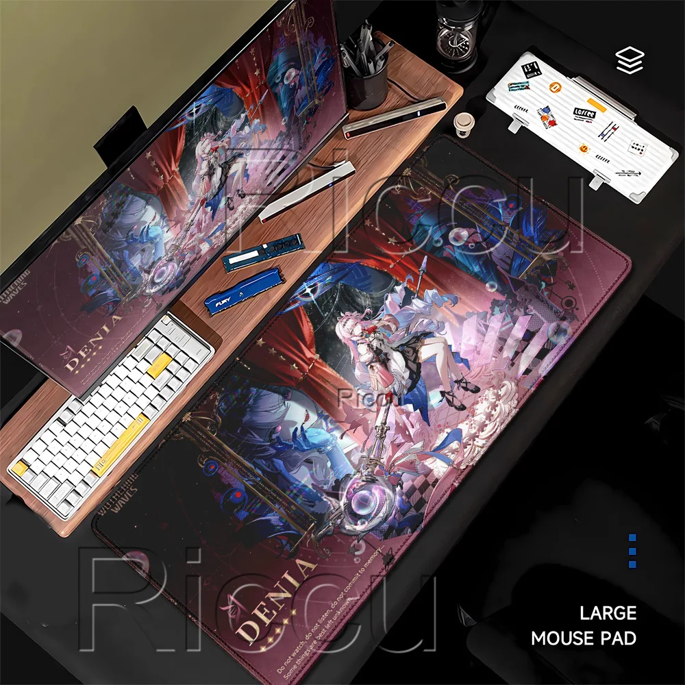 Mousepad Wuthering Waves Denia Mat Kawaii Anime Girl Gaming esports Keyboard Office Mouse Pad PC Rubber HD Printing XXL Desk Mat