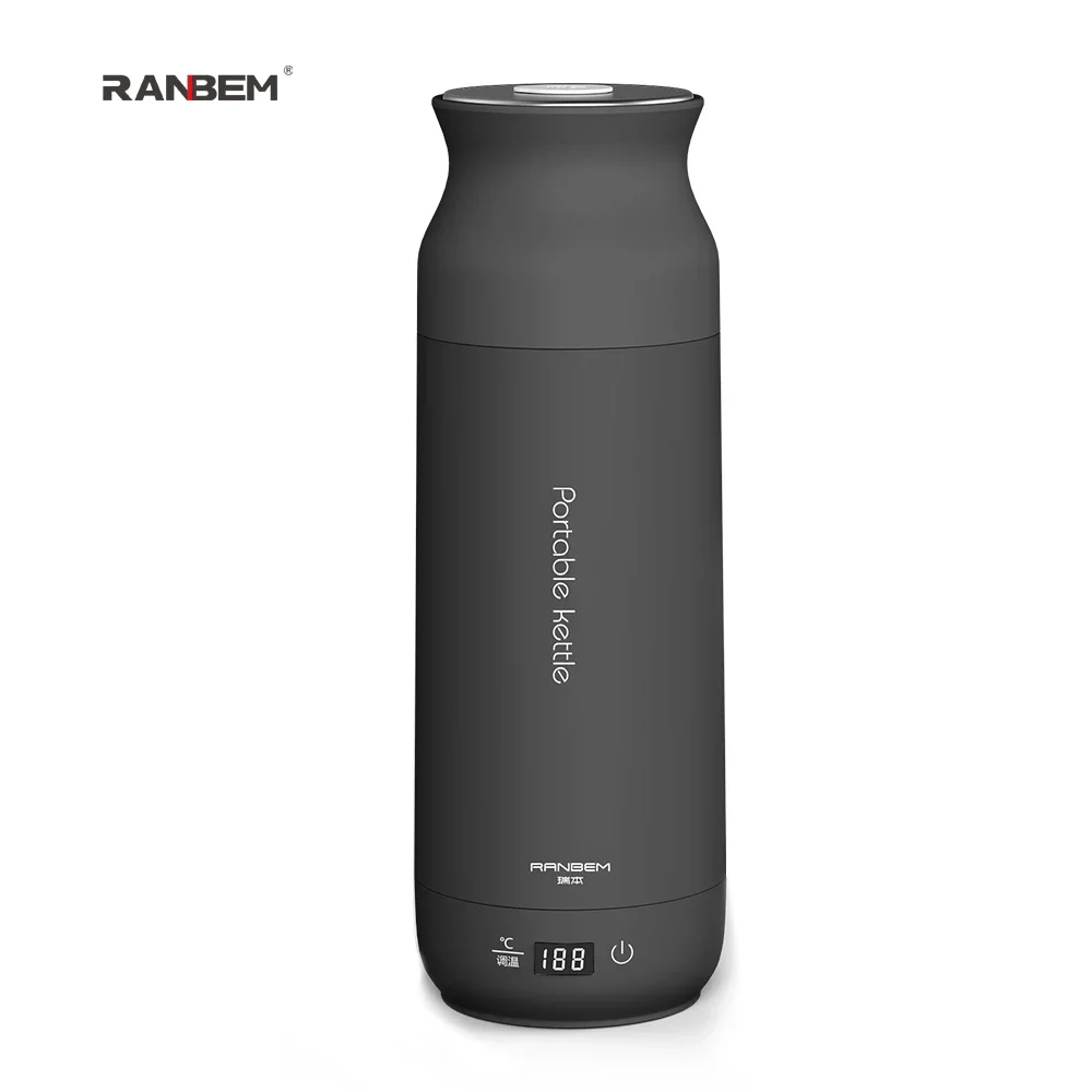 Ranbem-オフィス用ポータブル多機能ケトル、5分の寿命、高速ヒーター、ミニトラベルケトル、1カップ