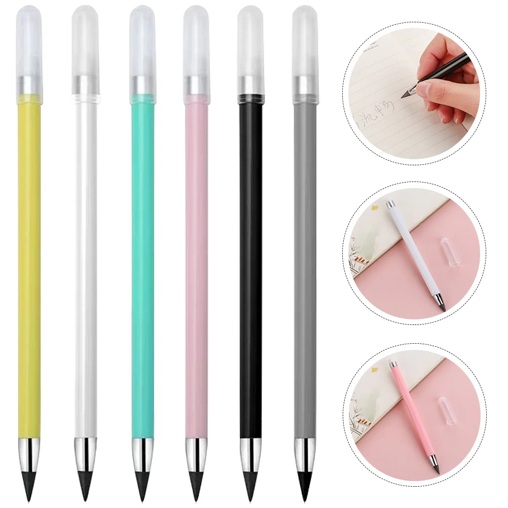6 Pcs Pencils for Party Bags Everlasting Eternal Plastic Inkless