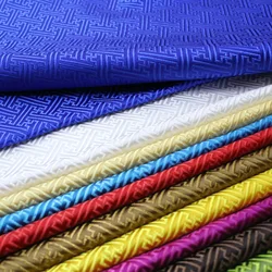 100x75cm Grid Style Damask Jacquard Brocade Fabric for Apparel Costume Upholstery Furnishing Curtain Clothing Material Patchwork