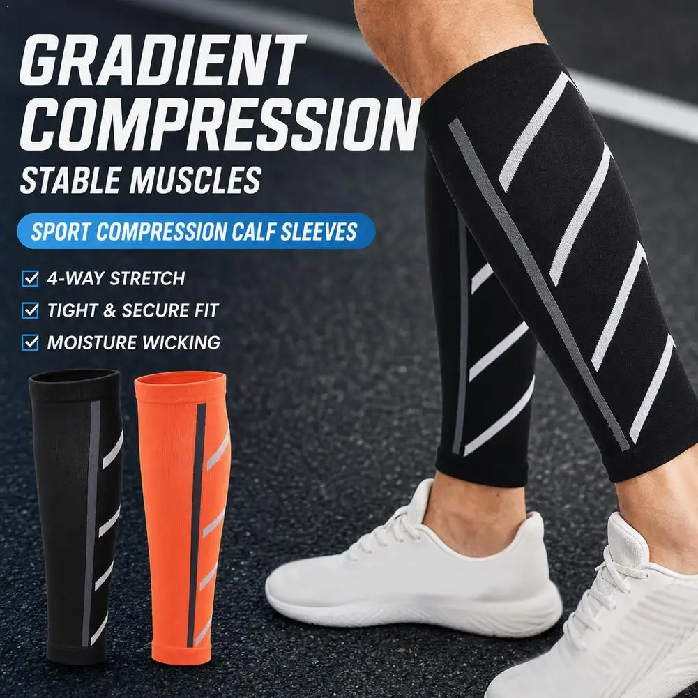 Compression Calf Sleeves Gradient Pressure Sport Shin Guard Support Socks For Running Cycling Football Basketball Men Women