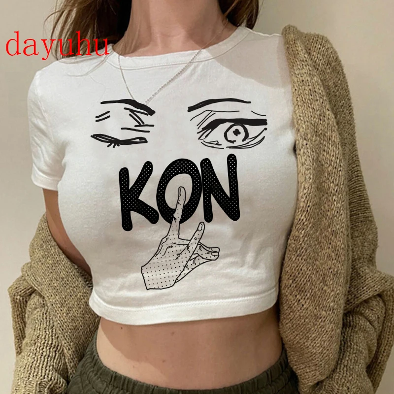90S Hip Hop Crop Top Tshirt Manga Japanese Anime Jujutsu Kaisen T Shirt Gojo Satoru Tops Yuji Itadori Cropped Tees T-shirt
