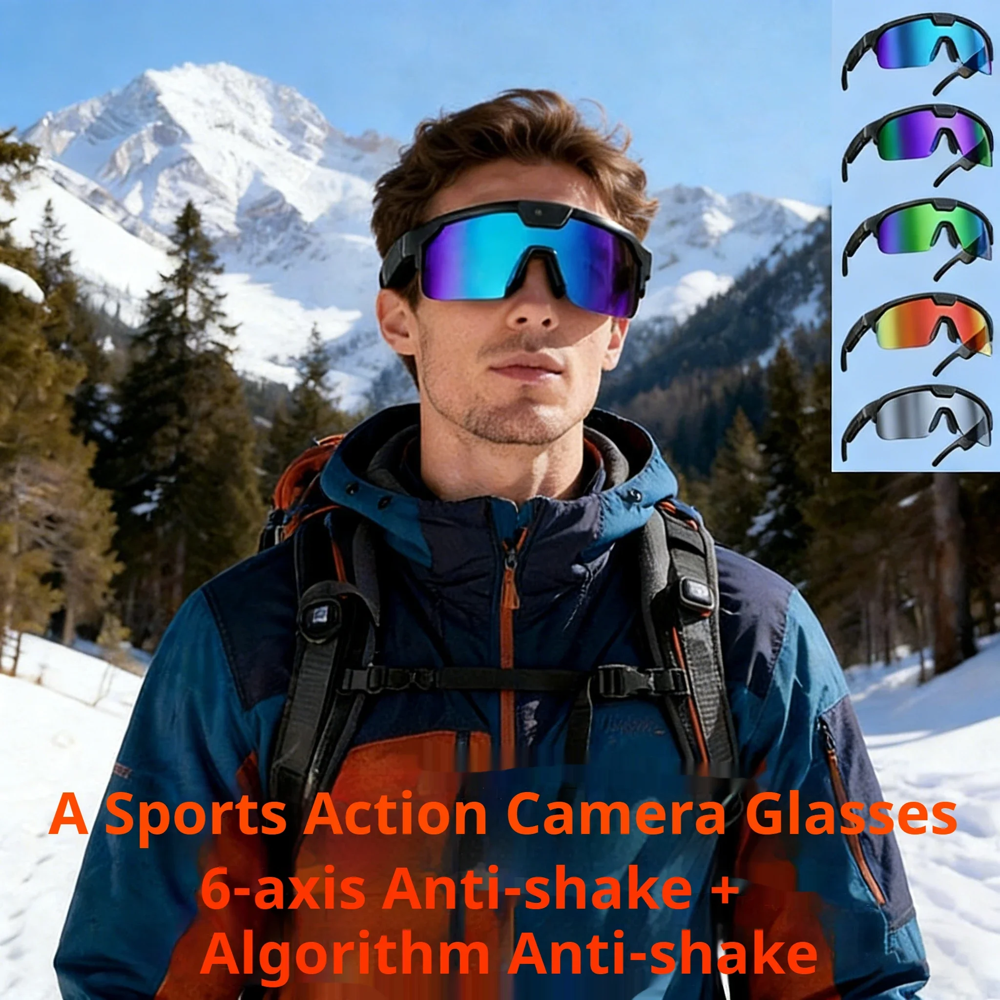

AI Smart Outdoor Camera Glasses, UV Protection & Polarized, Camera, Voice Translation, Multifunctional for Sports & Cycling