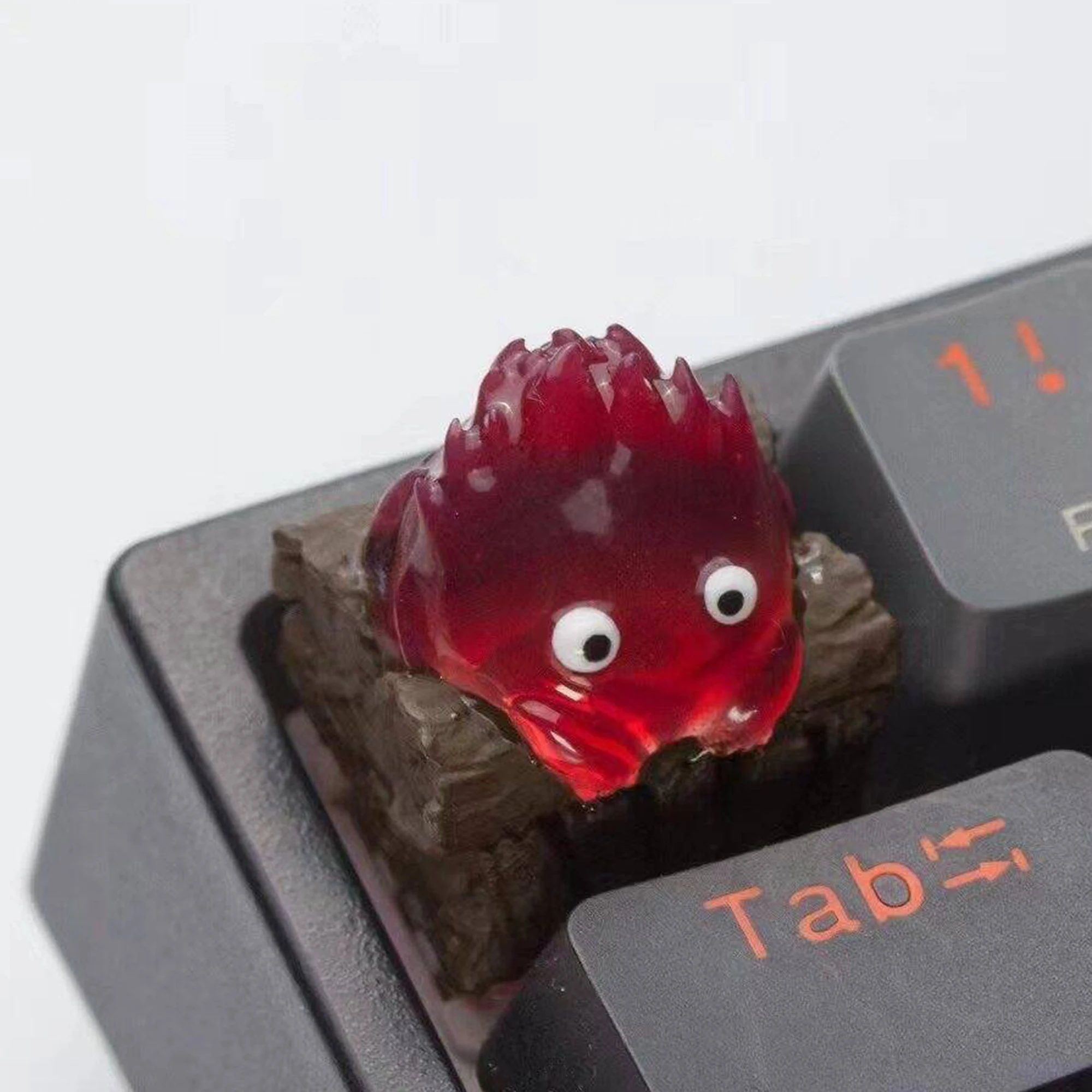 Flame Demon and Elf Personalized Keycaps, Teclados Periféricos de Anime Translúcidos, Adequado para Teclados Mecânicos MX, Novel