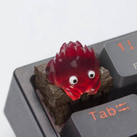 Flame Demon Elf Personalized Keycaps Anime Peripheral Keycaps Novel Translucent Keycaps Suitable for MX Mechanical Keyboards