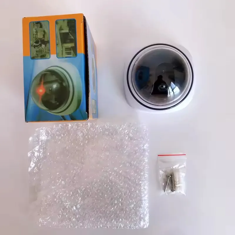 Mini Creative Fake Dome Camera CCTV Camera Power Flash Led Dummy Via AAA Batteries Home Office Auxiliary Security System