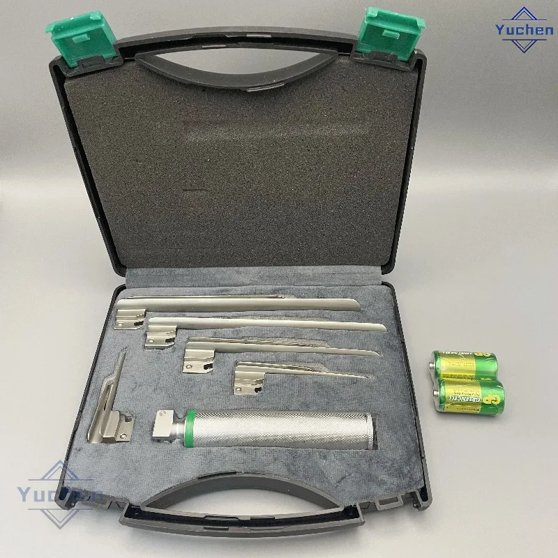 Stainless Steel Pet Anesthesia LED Fiber Optic Light Source Laryngoscope Imported Veterinary Testing
