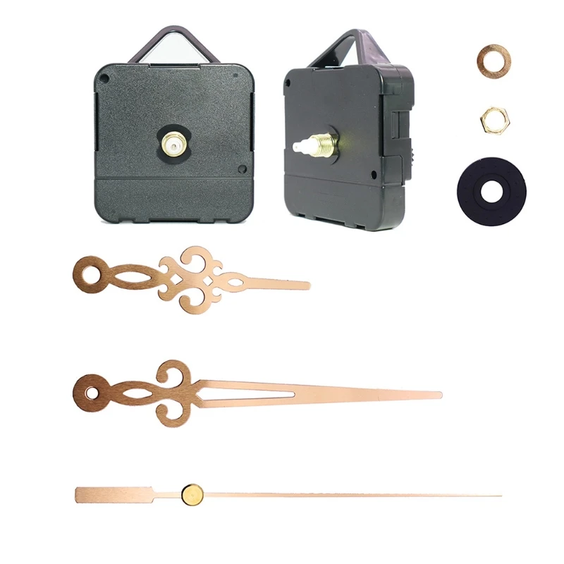 Wall Clock Movement Mechanism with Gold Hands Battery Operated DIY Repair Tool Parts Replacement  Set