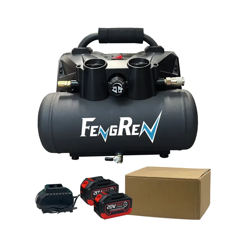 6L Tank Capacity Multifunctional Rechargeable Lituim-ion Battery 20V/40V Brushless Cordless Air Compressor with 8 Accessoires
