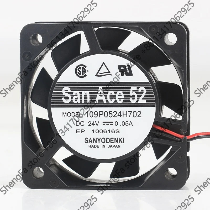 Ventilador de Refrigeración Sanyo AC EC 5015 50X50X15MM 5CM 5V 12V 48V DC 24V 0.05A Inversor Control Industrial Computación Bajo Ruido 109P0524H702