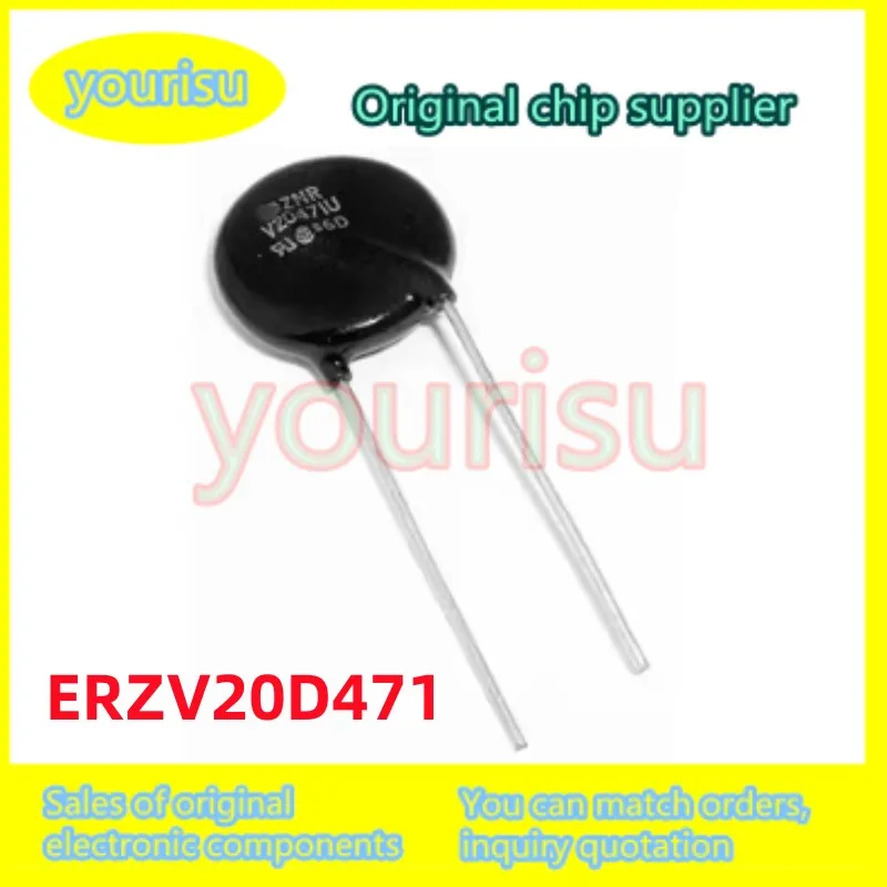 2-10Pcs/Lot Original ERZV20D471 ZNR V20471U 20D471 470V 20mm Through-hole Varistor