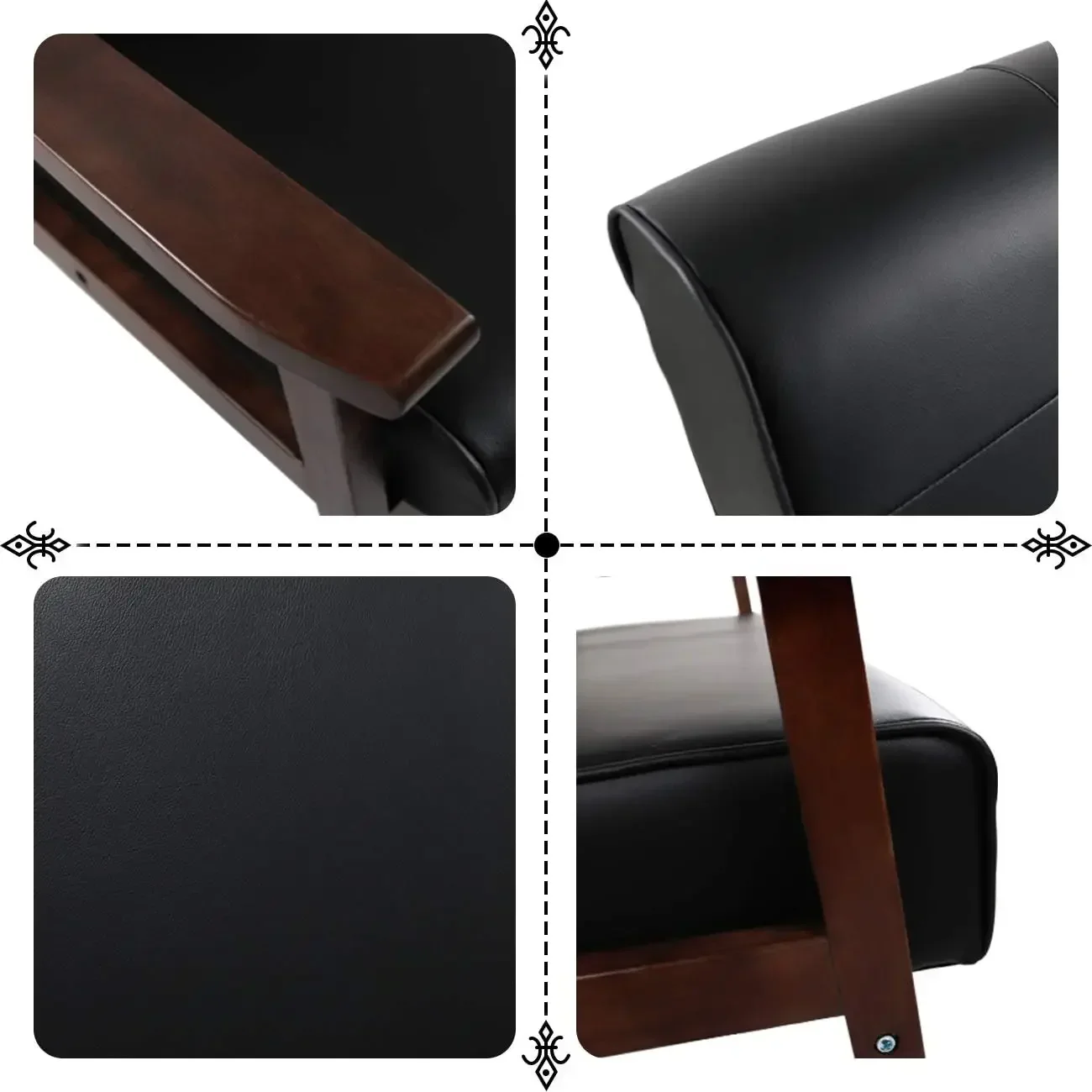 Conjunto de sofá moderno retrô de meados do século com loveseat e assento, sofá e espreguiçadeiras