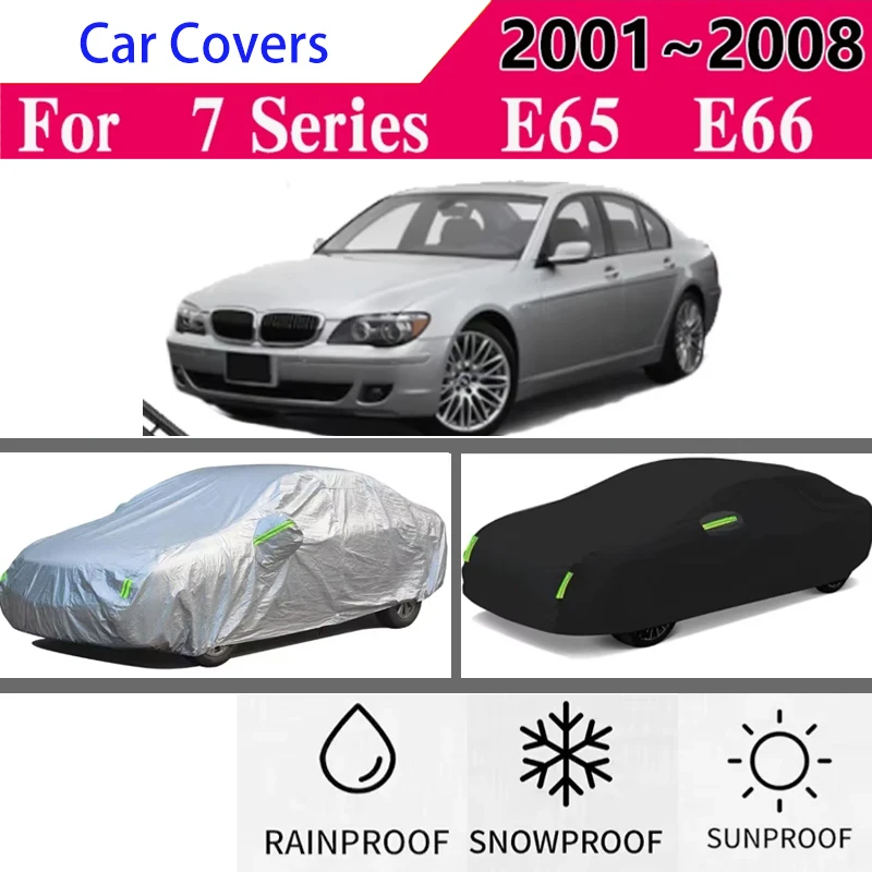 

Для BMW 7 серии E65 E66 2001 ~ 2008 Полные автомобильные чехлы На открытом воздухе Солнце Защита от УФ-лучей Защита от снега и пыли Аксессуары из ткани Оксфорд