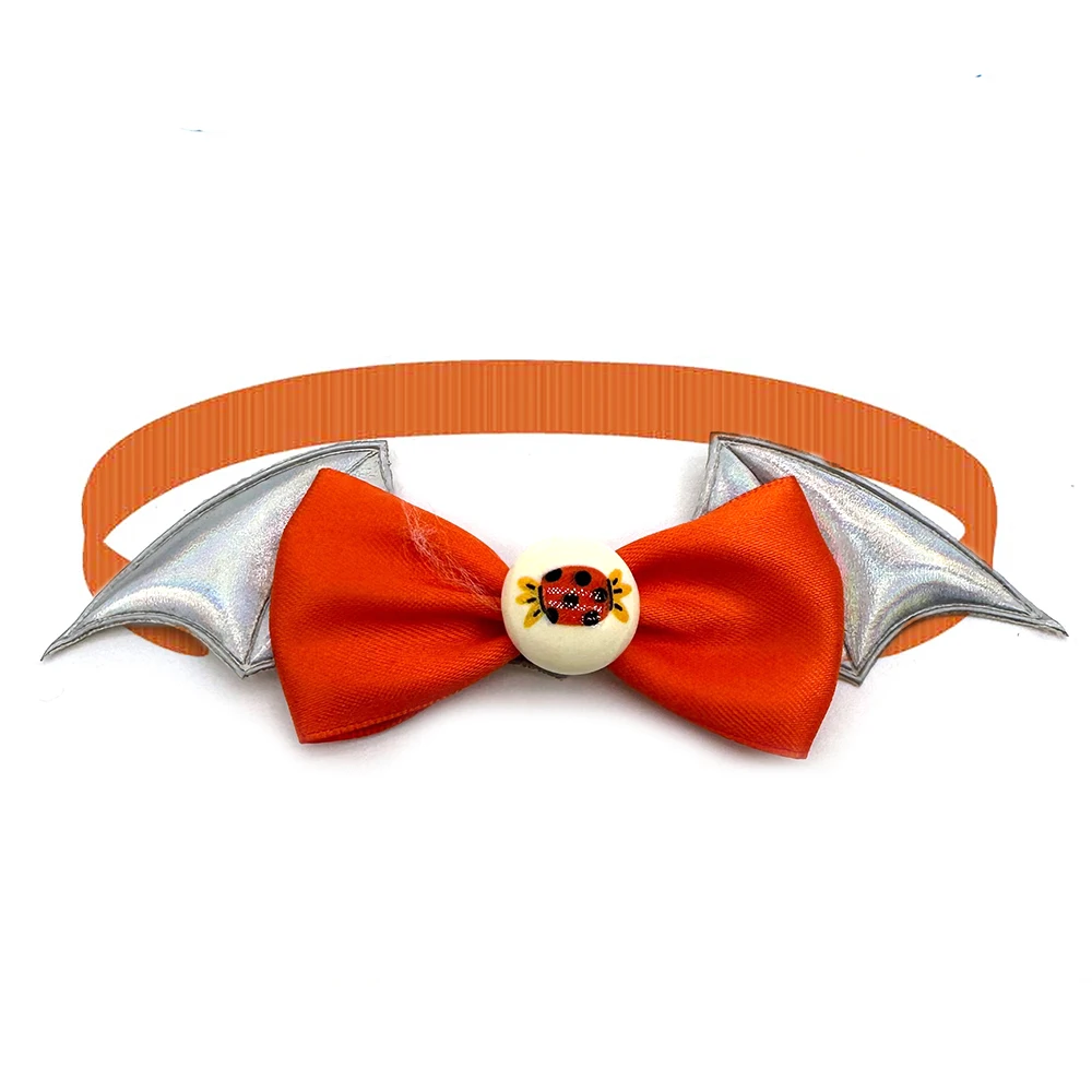 30/50 Stück Flügelförmige Halloween-Schleifen für kleine Hunde – Verstellbare Haustierschleifen für Hunde und Katzen – Detail 10