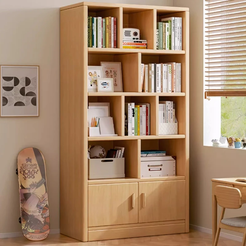 Wooden Doors Bookcases Bookends Display Cabinet Bibliotheque Display Cube Bookshelf Children Office Etagere Rangement Furniture