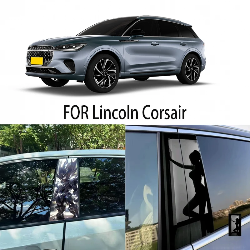 Door Window Decoration Trims Pillar Posts Stickers Auto Styling For Lincoln Corsair Car accessories