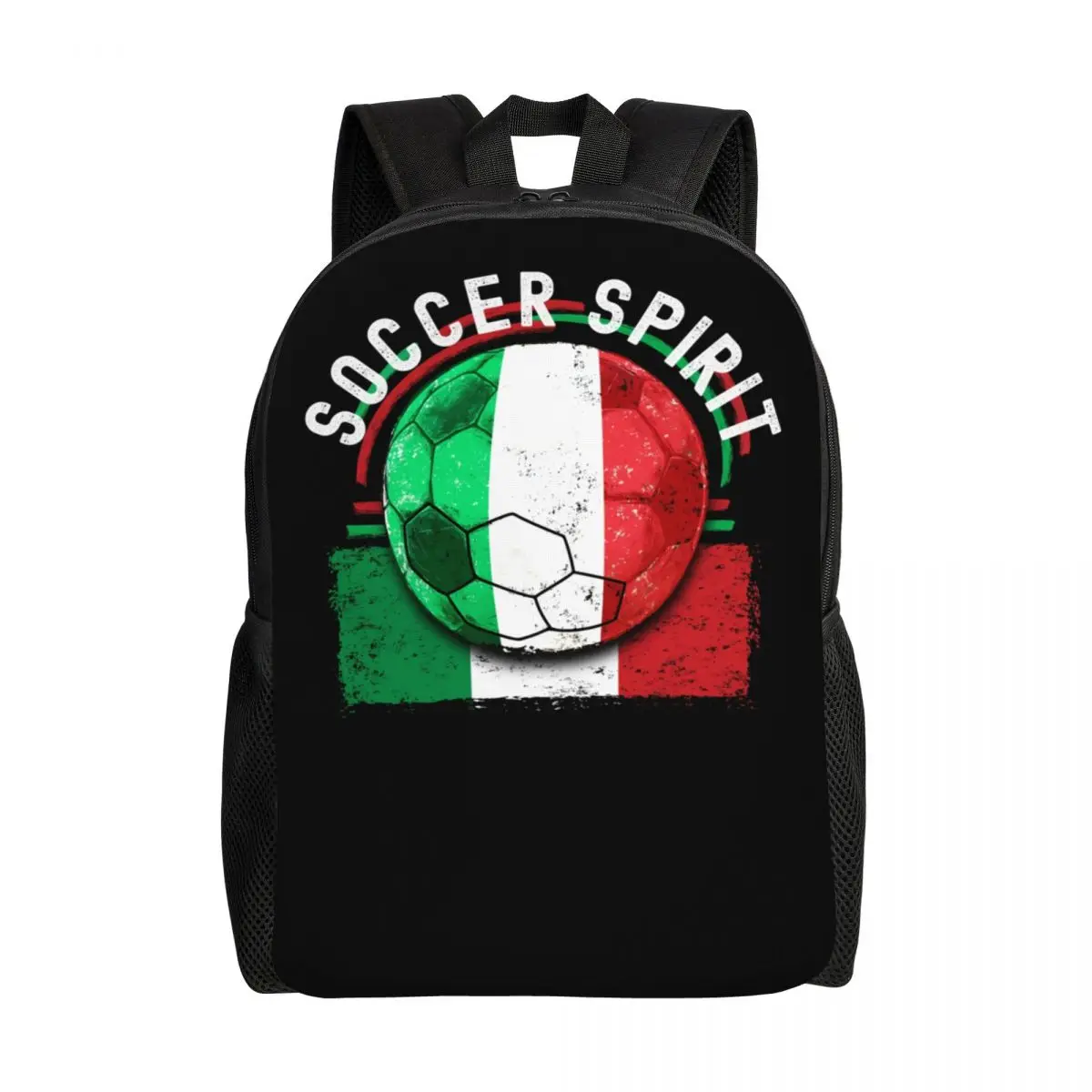 Custom Soccer Spirit Italy Sports Lover Football Travel Backpack Men Women School Computer Bookbag College Student Daypack Bags