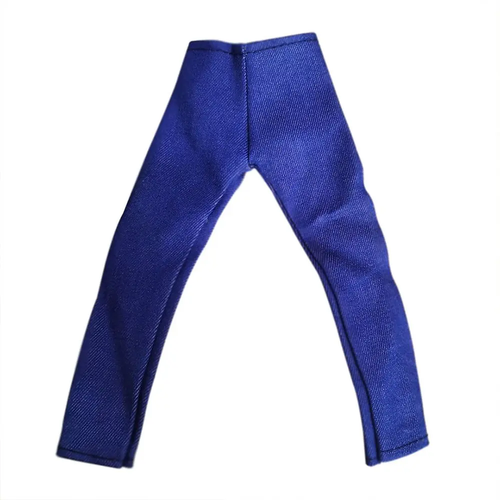 Calças de boneca namorado escala 1:6, acessórios de bonecas de dramatização, calças de boneca masculina, mini jeans casuais, roupas de brinquedo