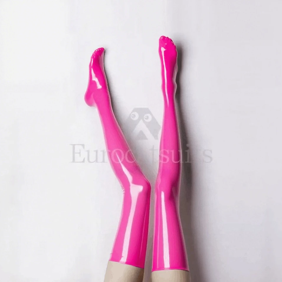 

Латексные чулки eurocat по индивидуальному заказу, 100% натуральный каучук, сексуальные черные леггинсы ручной работы по индивидуальному заказу, анатомические длинные косплей