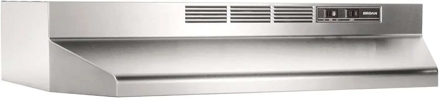 413604 Non-Ducted Ductless Range Hood Insert with Light, Exhaust Fan for Under Cabinet, 36-Inch, Stainless Steel