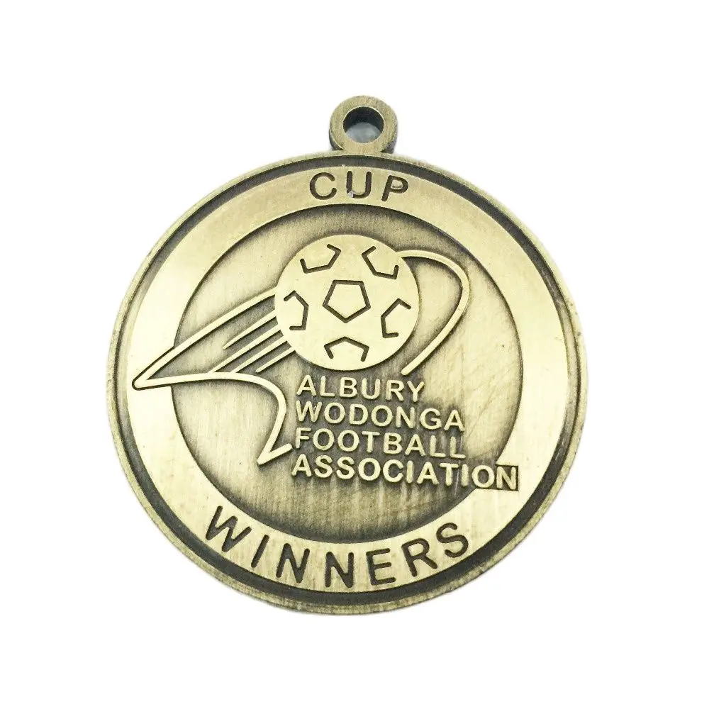 customized sports medal one side design attached with stock ribbon--150pcs