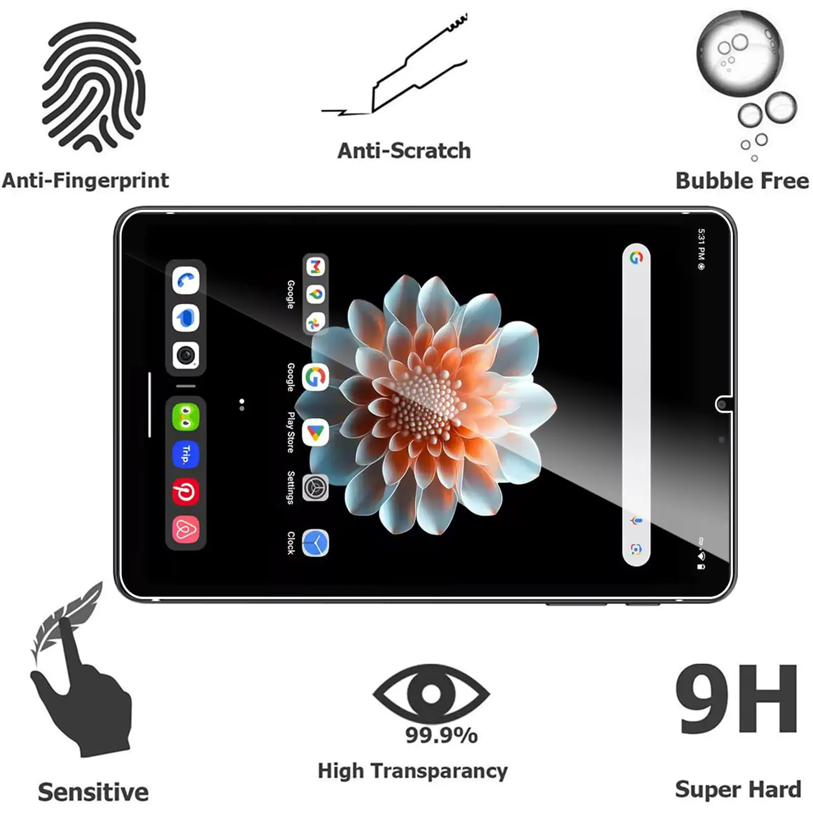 8.4 inch Tablet Tempered Glass Film For ALLDOCUBE iPlay 70 Mini Pro (2025) HD Anti-Scratch Durable 9H Hardness Screen Protector