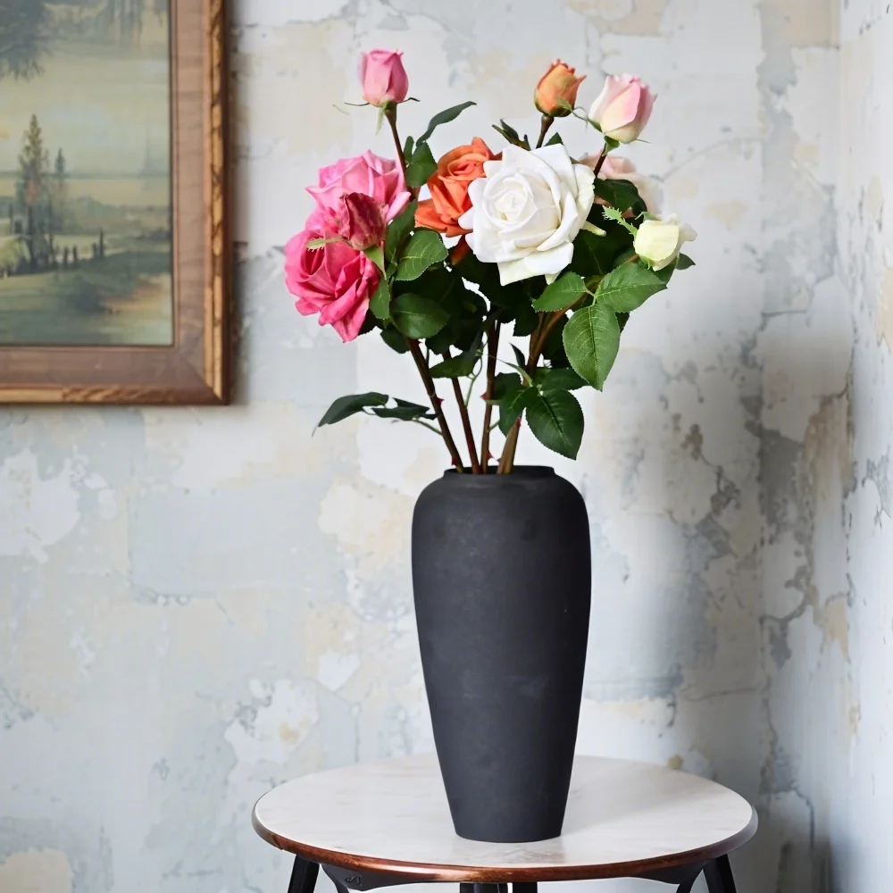 

Искусственные шелковые цветы, искусственные розы, искусственные розы, длинный стебель, букет, композиция, свадебная вечеринка, украшение для семейного стола