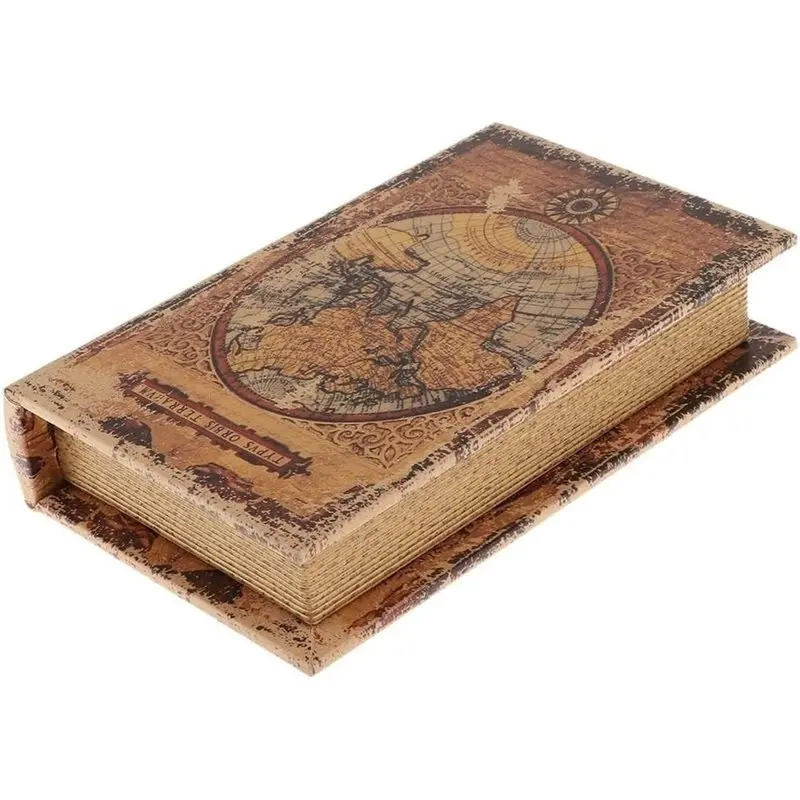 Boîte de rangement pour bijoux, accessoire de simulation de livre AB46, livres décoratifs vintage pour la photographie, idéale p