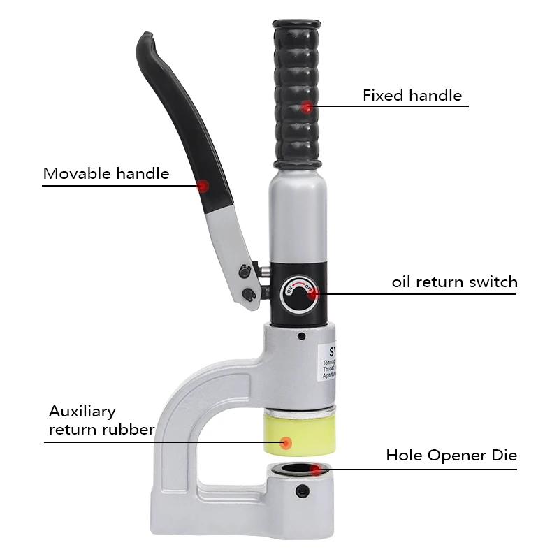 Stainless Steel Hole Punch Driver SYD-32 Hydraulic Hole Making Tool Hydraulic Hole Puncher Machine Perforation Range From 6-35mm