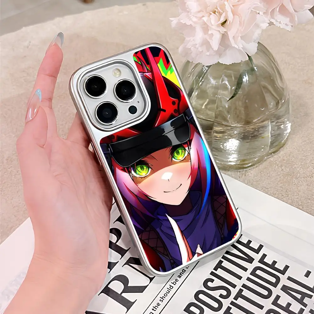 

HSR Rappa Silver Plating Mobile Phone Case for iPhone 17 16 15 14 13 12 11 Air Pro Max Plus Colorful Cover