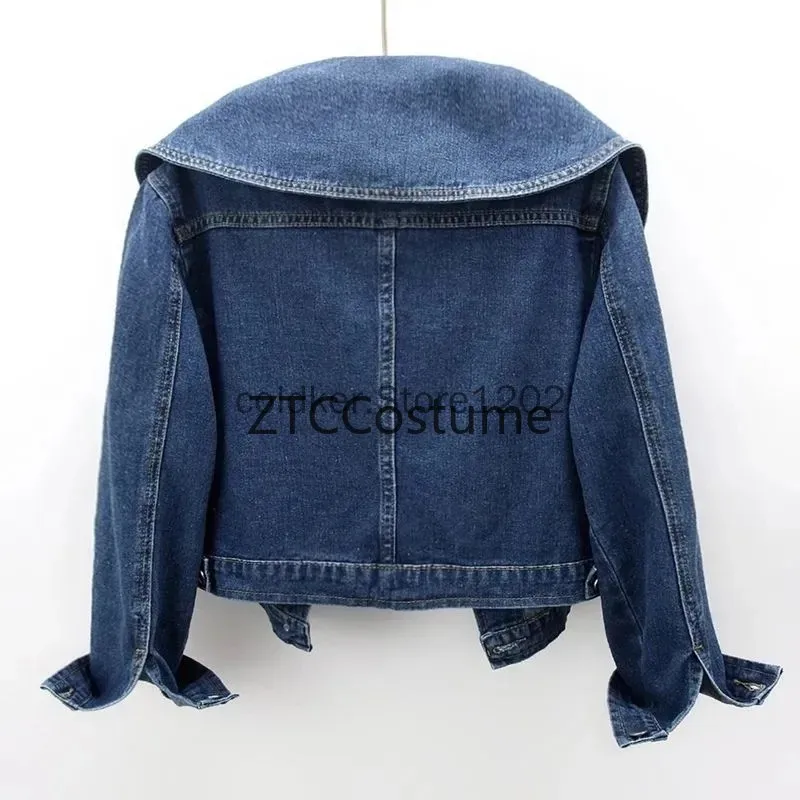 Cosplay Denim Jacket Women Long Sleeve Casual Short Coat Female Jeans Jacket Outerwear Spring Autumn Jaqueta Feminina view 3