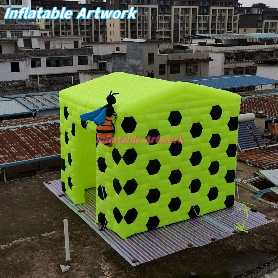 

Custom Built Giant Inflatable Honeycomb Booth for Unique Reception Stage Decoration Toy