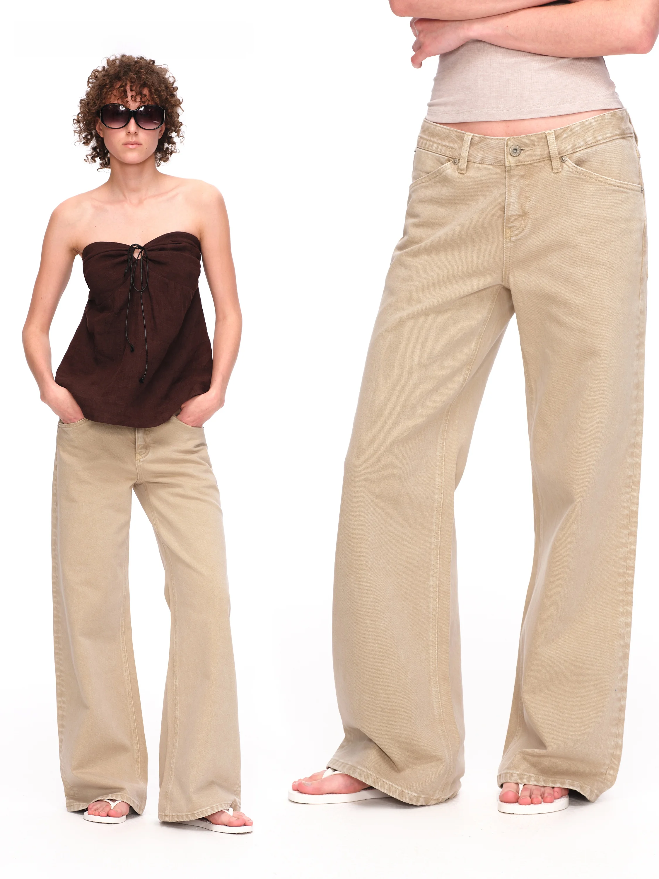 

Джинсы женские True by Nature Vintage, с низкой посадкой, прямые, из денима, простые, универсальные, из хлопковой ткани, дышащие, комфортные