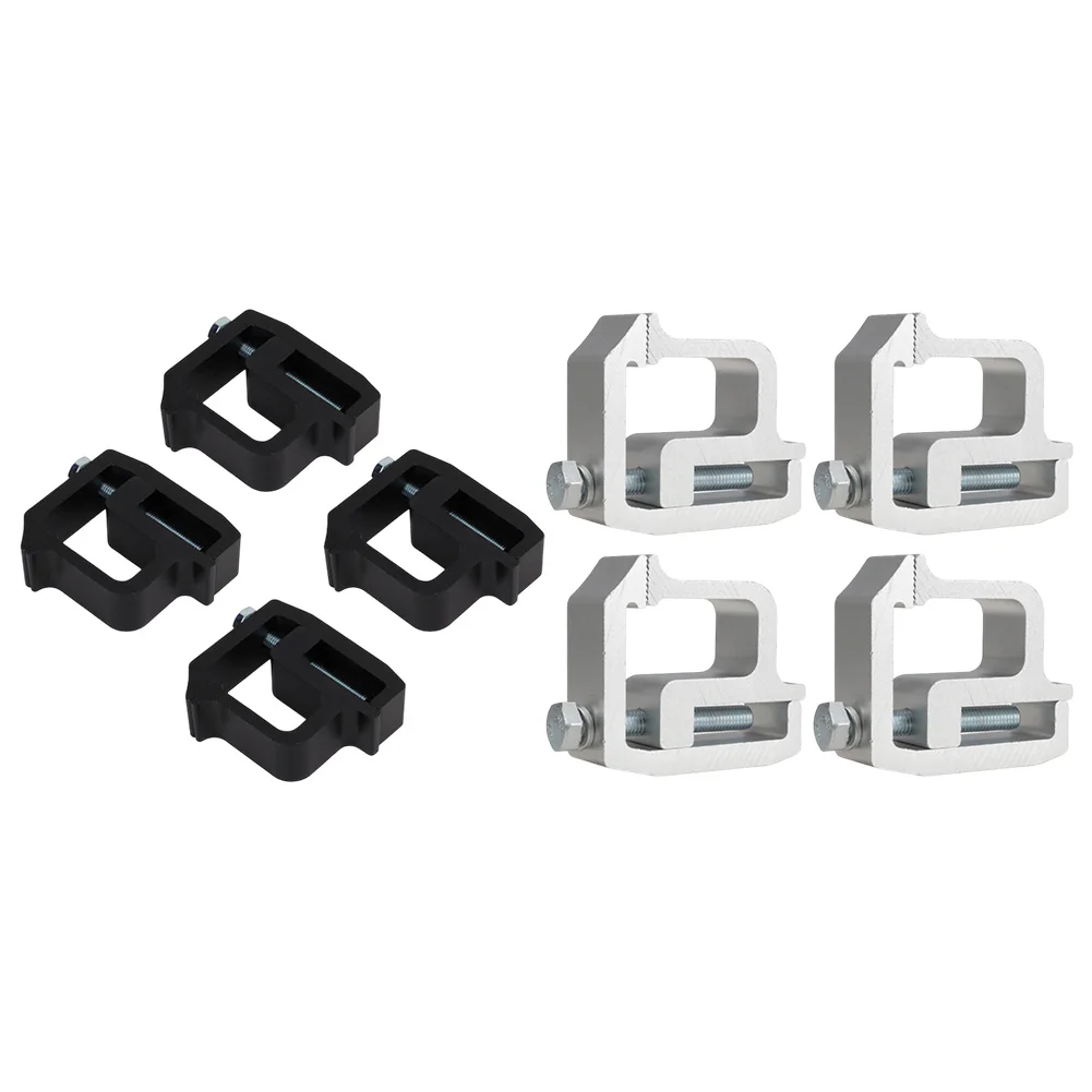 4pcs Truck Cap Mounting Clamps Aluminum Alloy Ruck Roof Camper Shell Mounting Clip Fixed Mounting Clip Interior Accessories