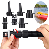 6Pcs Air Valve Adaptor for SUP Board Inflatable Pump Adapter Paddle Boat Kayak Air Valve Pump Connector Tire Air Compressor Kit