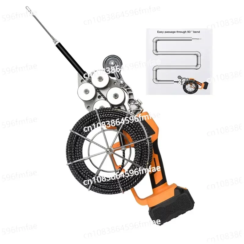 Lithium Battery Electric Threading Machine Automatic Pull Wire Stringing Machine Cable Push Puller Tools Through Wall Machine