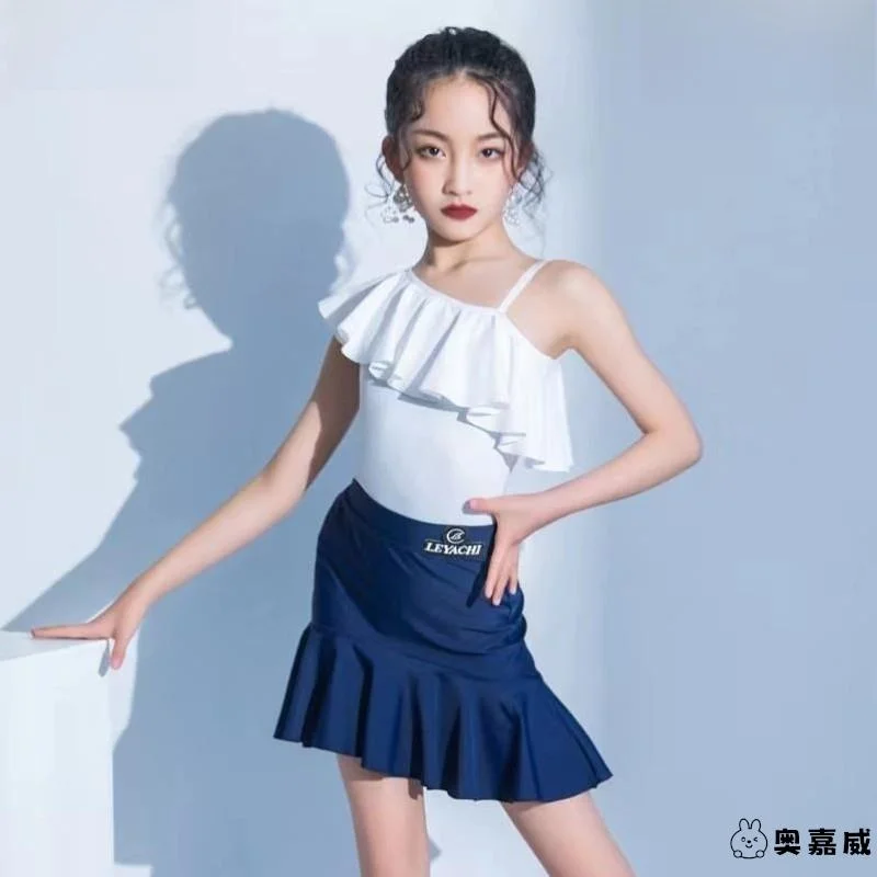 

Advanced Latin Dance Set New 2025 Summer Performance Professional Children's Competition Skirt Practice Uniform for Girls