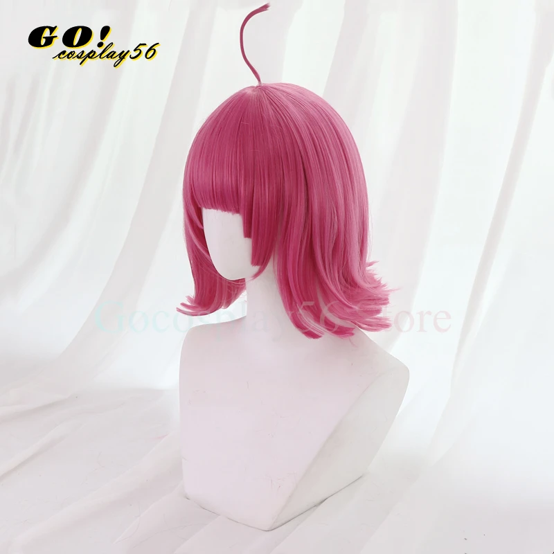 Tennouji Rina Cosplay Wig Short Straight Pink Hair PDP School Idol Festival ALL STARS Role Play Tennoji Rina Headwear