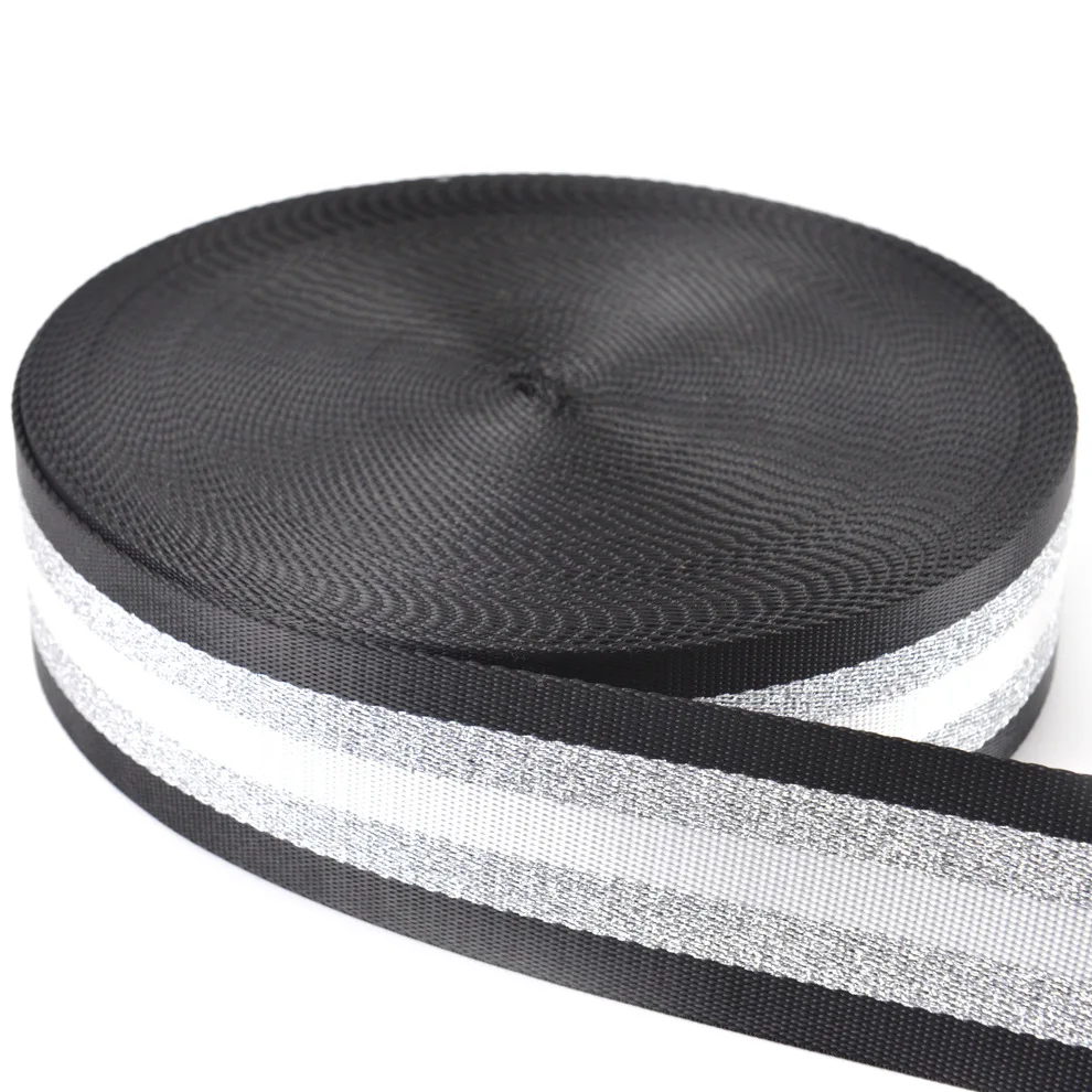1,5 Zoll breites, 3 Meter langes, metallisch goldenes/silbernes Bandgewebeband für Taschenriemen, DIY-Bastelprojekte – Detail 10