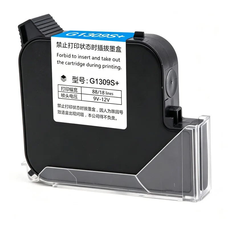 1pcs~5pcs 25.4mm G1309S G1309S+ Handheld Inkjet Printer Solvent Ink Cartridge for Handheld Printer Quick-drying Ink Cartridg