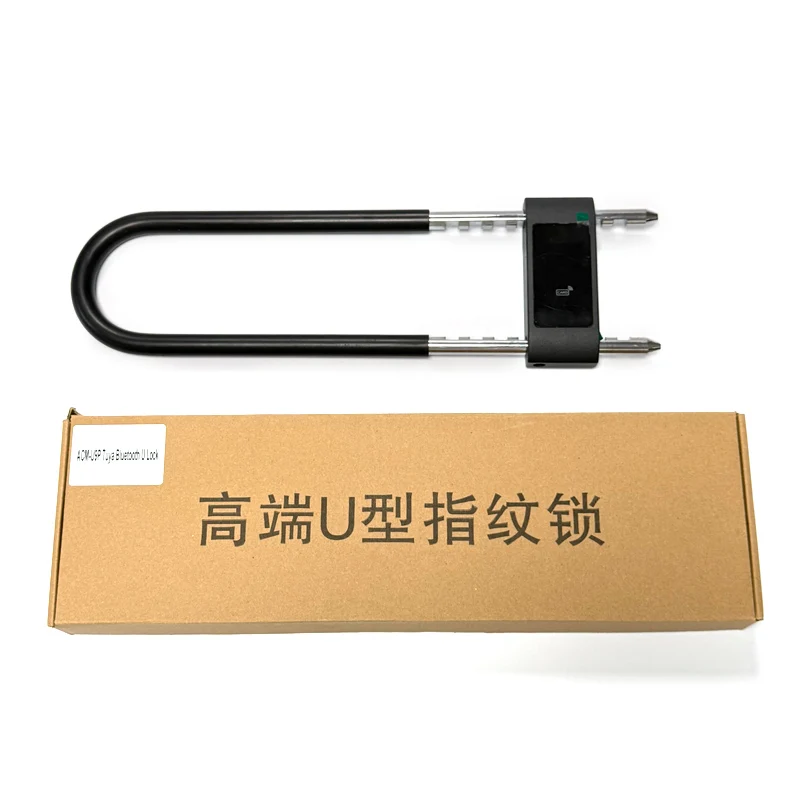 U-shaped fingerprint glass door lock intelligent biometric keyless digital code u-shaped lock