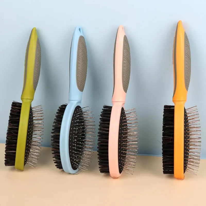 Dog Comb Pet Hair Remover Double-sided Combs for Cats Cleaning Tools Massage Dog Grooming Brush Long Hair Cat Brush Pet Products