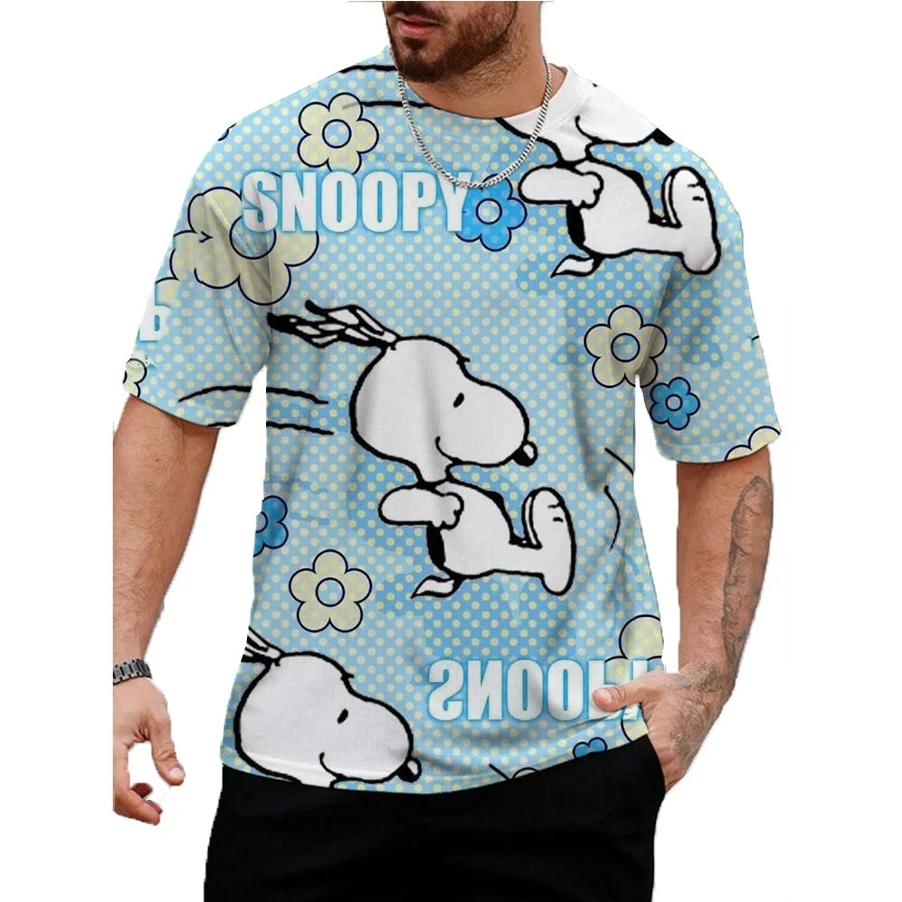 Estate uomo divertente t-shirt bambini Cartoon Snoopy top Tees ragazzi ragazze moda manica corta abbigliamento bambini Casual elegante Outfit