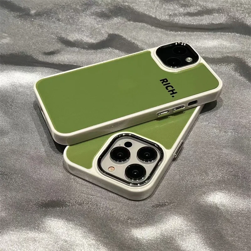 

Minimalist Green English Rich TPU Case for IPhone 16 Pro Max 15 PRO 14 13 12 11 Pro XR XS 7 8Plus MINI Shockproof Phone Cases