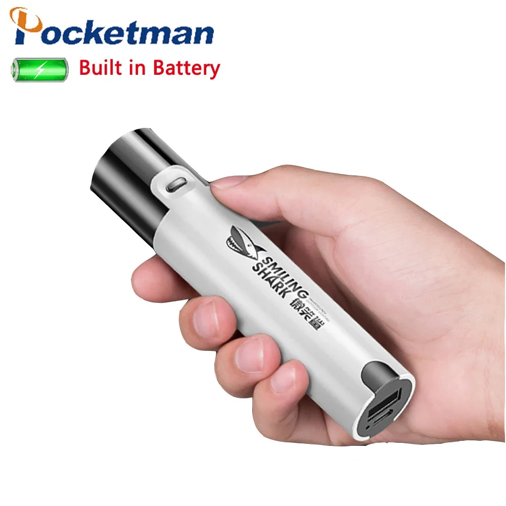 High Power LED Flashlight Emergency Light USB Fast Charging Flashlights Waterproof Torch with Built-in Battery